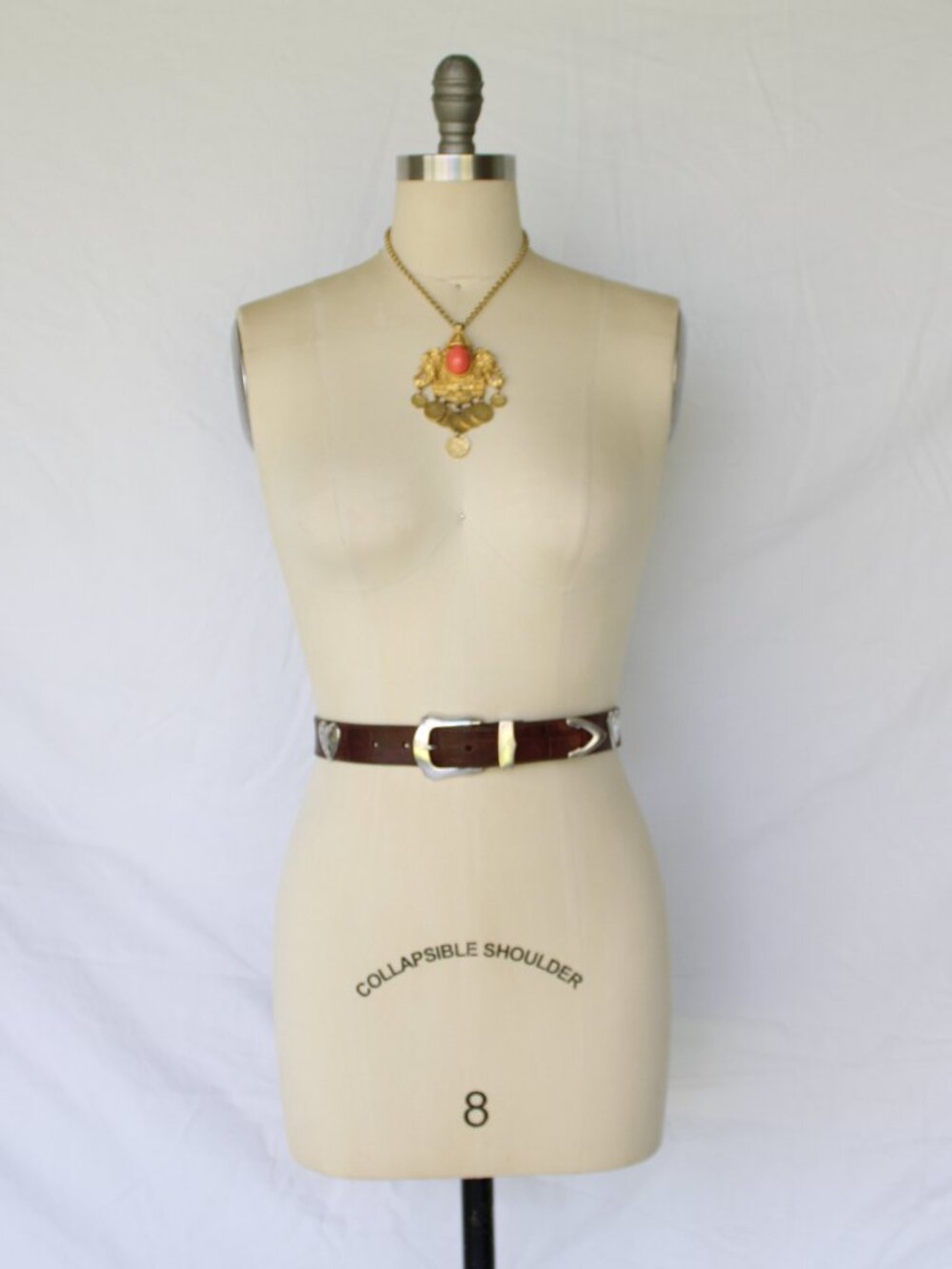 Brighton leather Silver Tone Medallion heart Concho Belt Cowgirl Southwest L - Picture 8 of 9